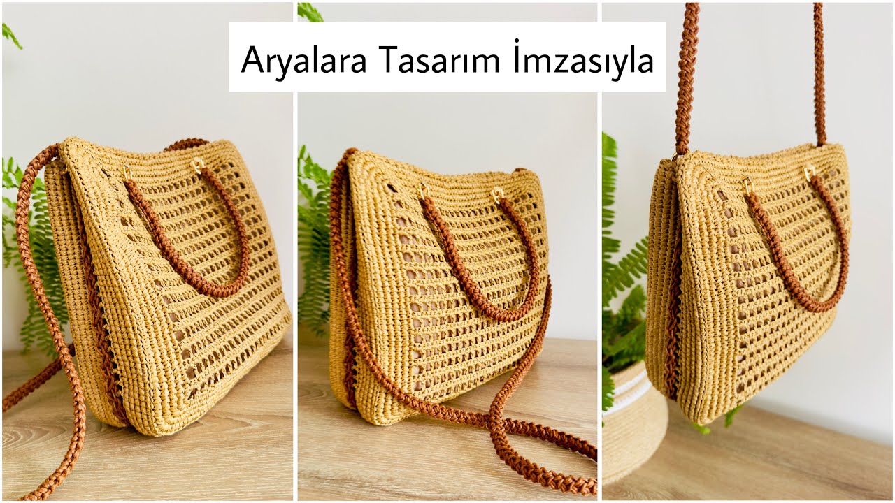 Aryalara Tasarım İmzasıyla Hem El Hem Omuz Çantası Yapıyoruz🌸 Bu çanta her ipe uygun🌸 #crochetbag