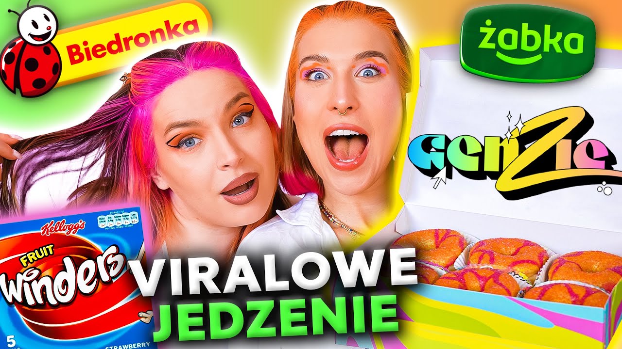 DONUTY GENZIE! 😱 TESTUJEMY VIRALOWE JEDZENIE Z MARKET&Oacute;W! Biedronka, Żabka | Agnieszka Grzelak Vlog