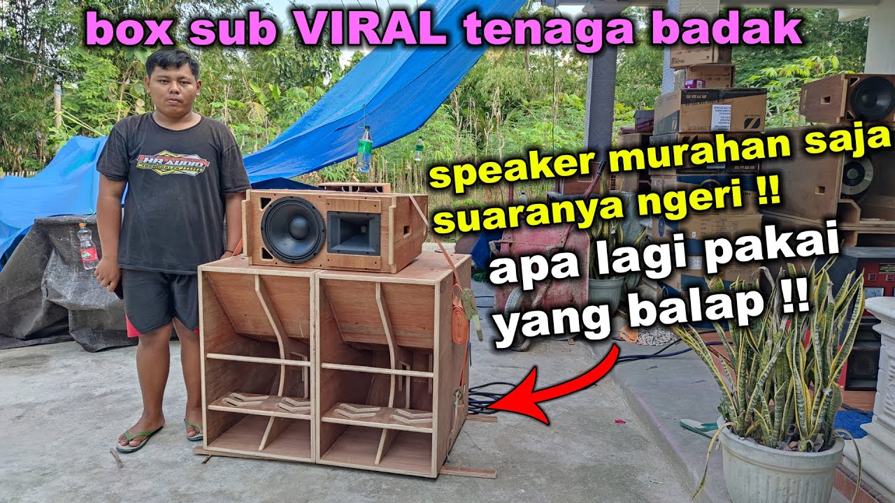BOX subwoofer VIRAL cocok buat battle galak !! HR audio riset BOX F1