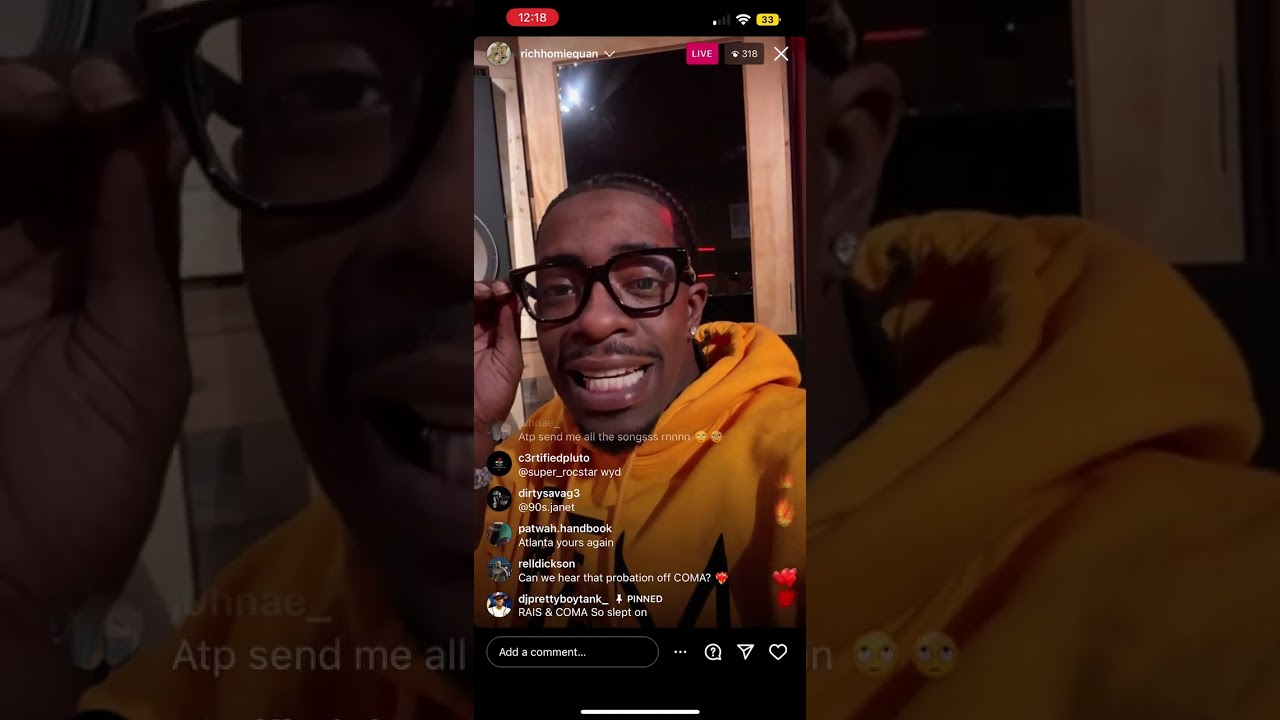 Rich Homie Quan play’s unreleased music and talks to Soulja boy IG live
