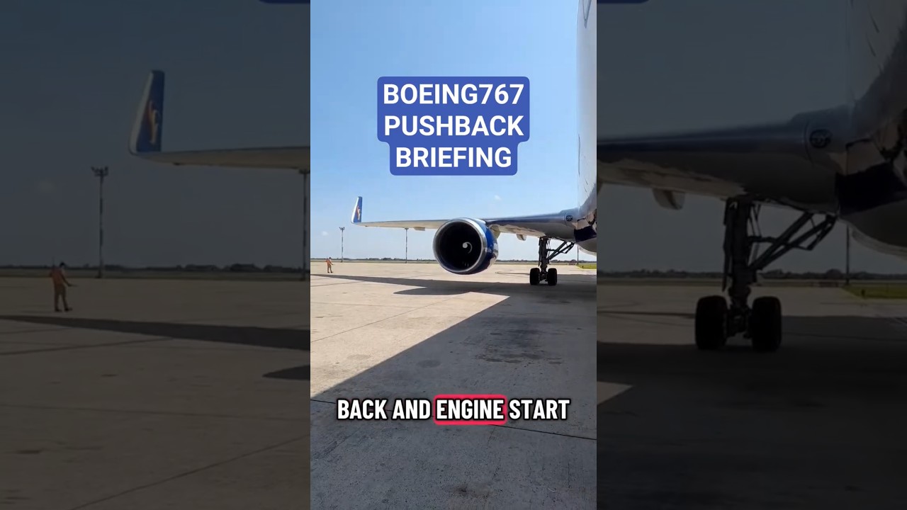 AIRCRAFT BOEING767 PUSHBACK AVIATION LOVE #boeing #aircraft #pushback #aircraftmaintenance #aviators