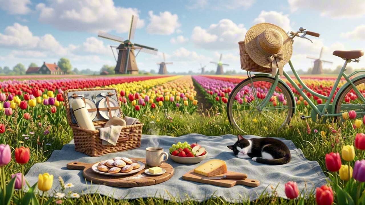 Sunny Spring Picnic 🌷☕ Cozy Lofi Beats to Relax & Study