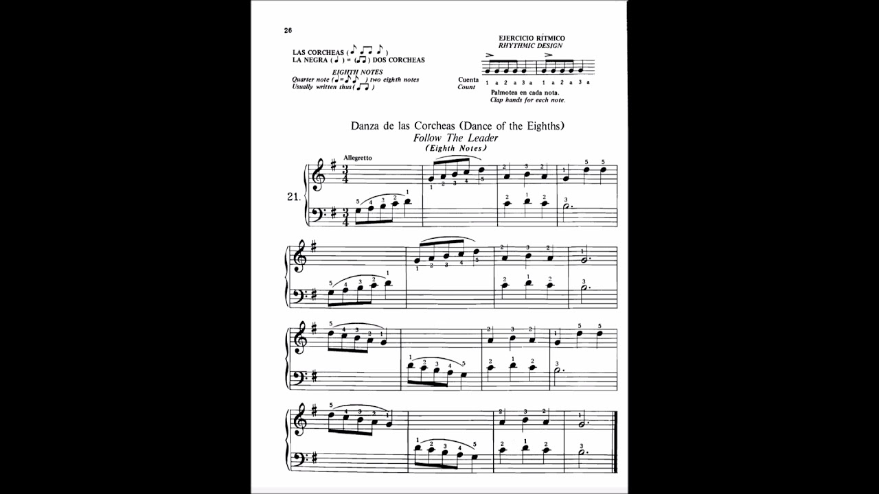 MICHAEL AARON Curso para piano 1 - 21. Danza de las Corcheas