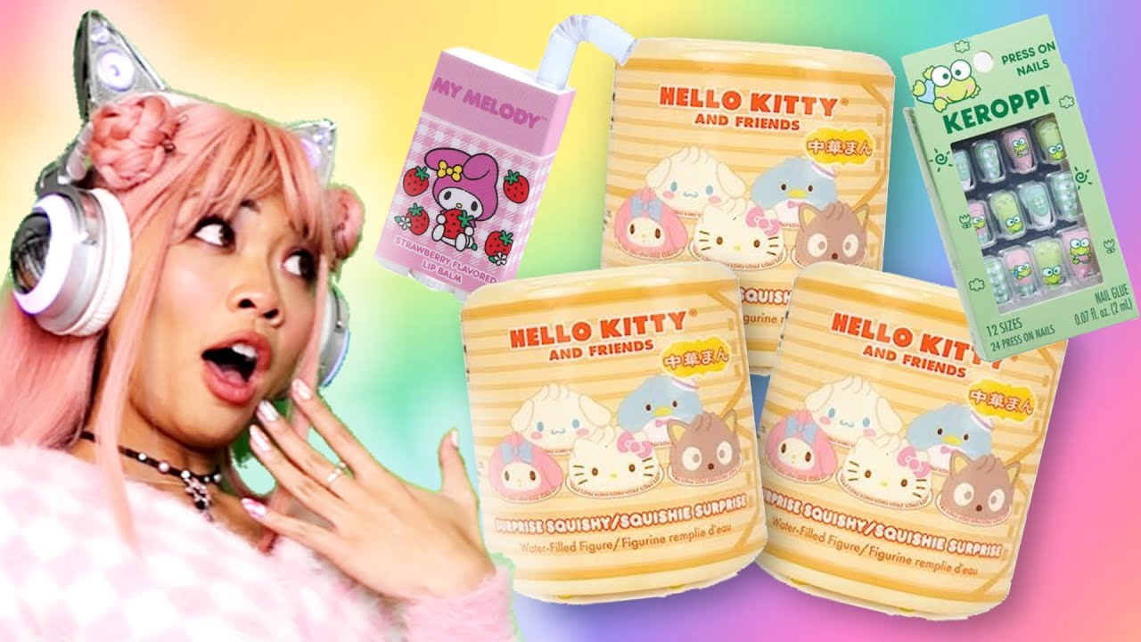Распаковка мягких пельменей-сюрпризов от SANRIO! Мягкие пельмени, бальзамы для губ, накладные ног...