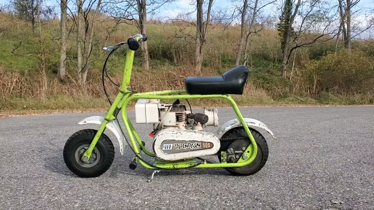 Vintage 1970 Lil Indian 500 Mini Bike Original Survivor Tecumseh H30 3hp