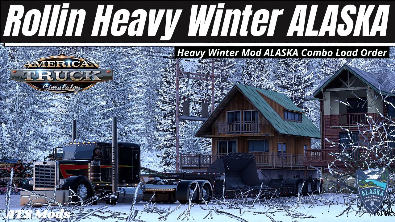 ✅ American Truck Simulator | Rollin ATS Heavy Winter Mod ALASKA | ATS 1.44