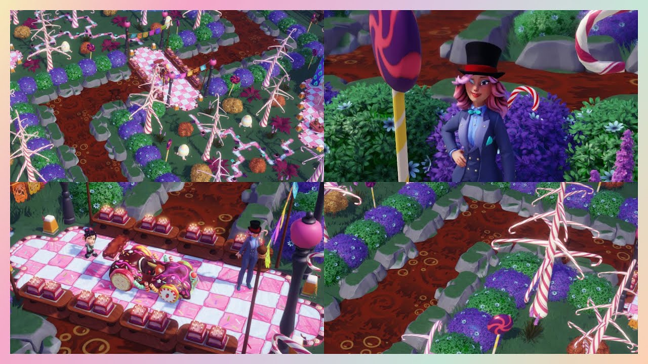 🌟INSPO🌟 Willy Wonka Candy Forest Decor | Disney Dreamlight Valley Tips