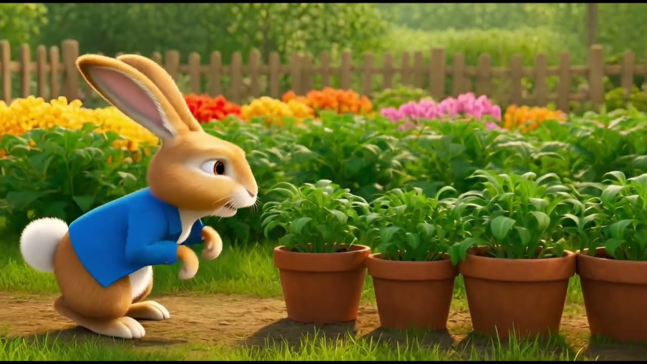Peter Rabbit and the Garden Chase _ New Peter Rabbit village funny videos _ #cartoonvideo 