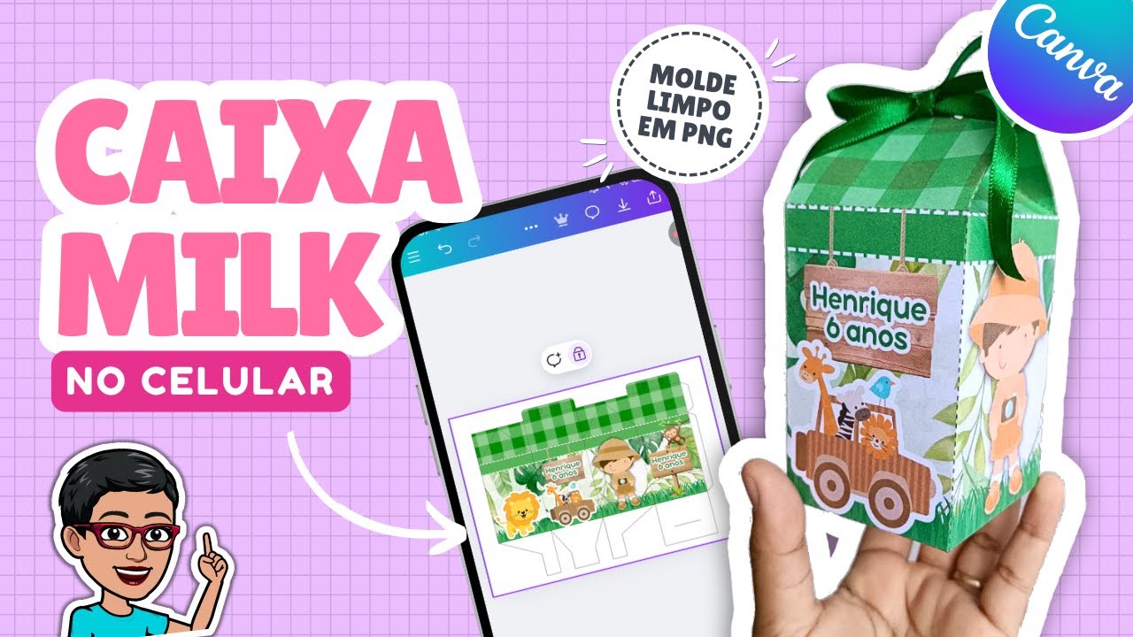 Como fazer Caixa Milk no Canva pelo Celular | PASSO A PASSO