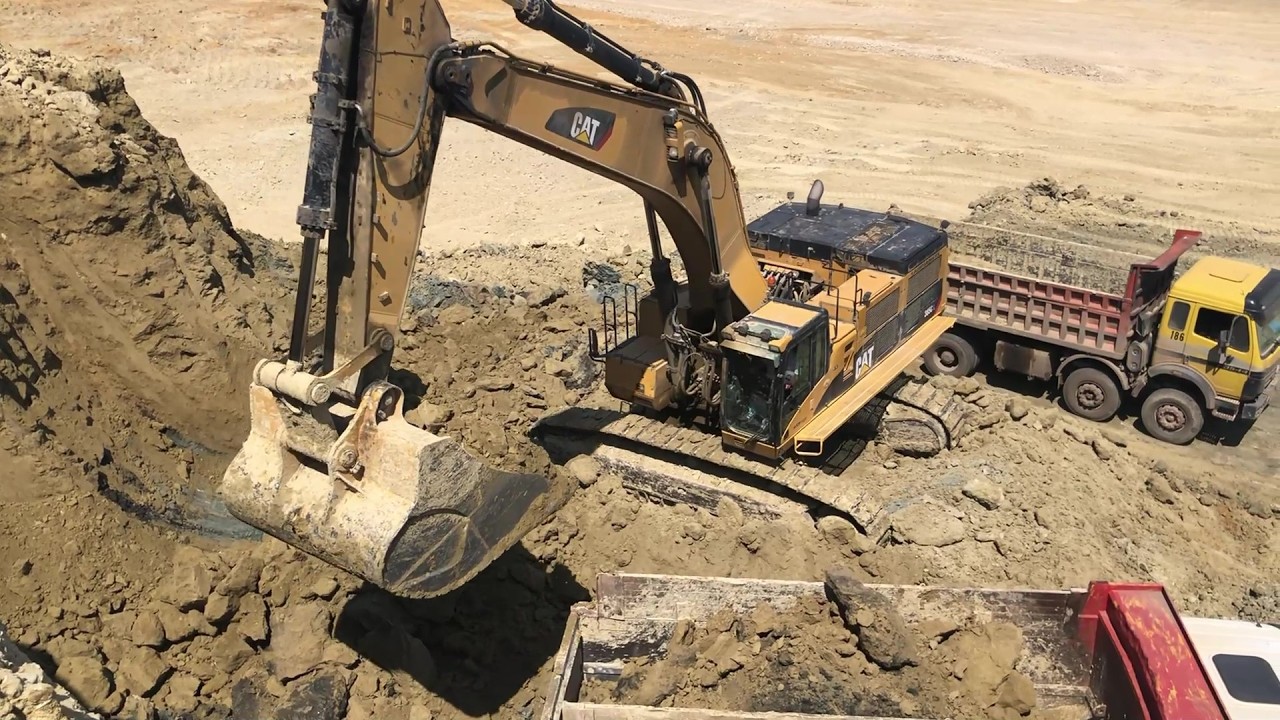 Caterpillar 385C Excavator Loading Mercedes & MAN Trucks - Sotiriadis/Labrianidis Mining Works