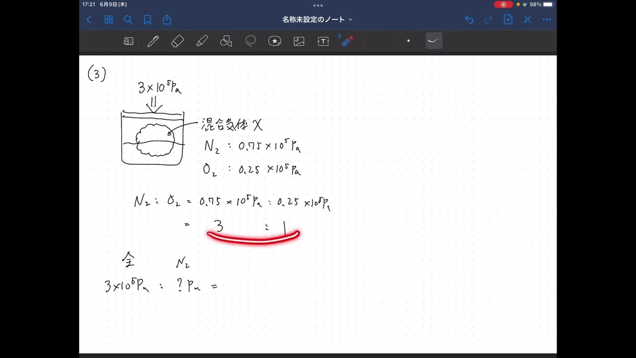 旧課程2022年度までセミナー化学基礎＋化学　240 気体の溶解度（3）新課程2023年度からセミナー化学基礎＋化学　251 気体の溶解度（3）