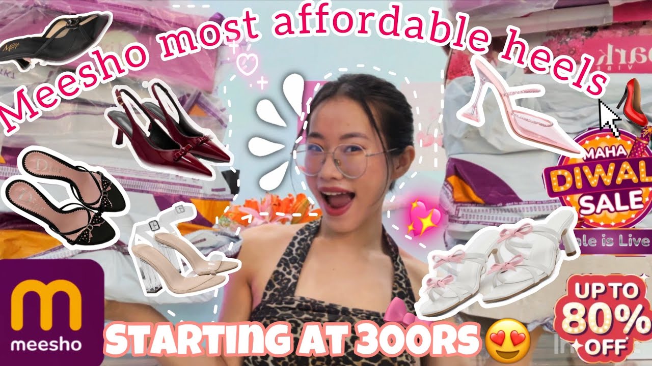 Самые доступные туфли на каблуках 👠👡||Распродажа на Дивали💲🪔😍 #meesho