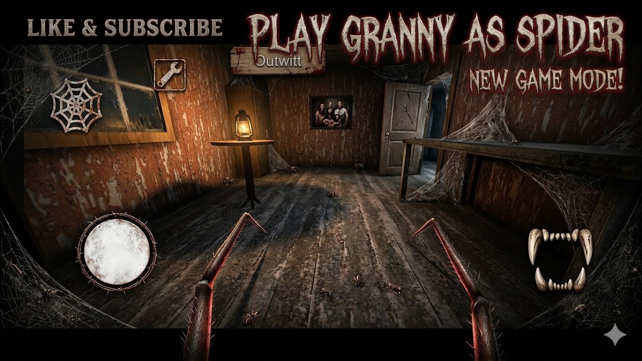Play Granny As Spider | New Granny Crazy Mod Gameplay/Review