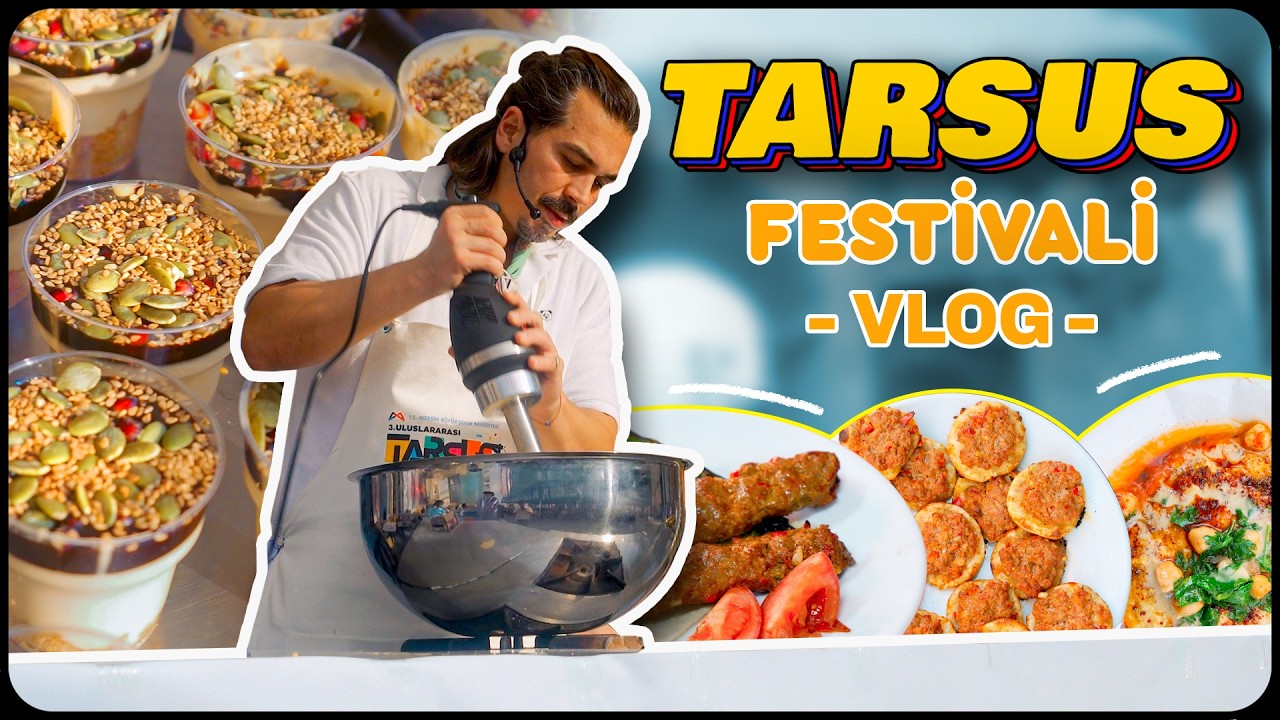 300 Kişiye Tatlı Yaptık! TARSUS Festivali - Vlog [2024] - (Karakuş, Humus, Sıkma, Künefe, Kebap)