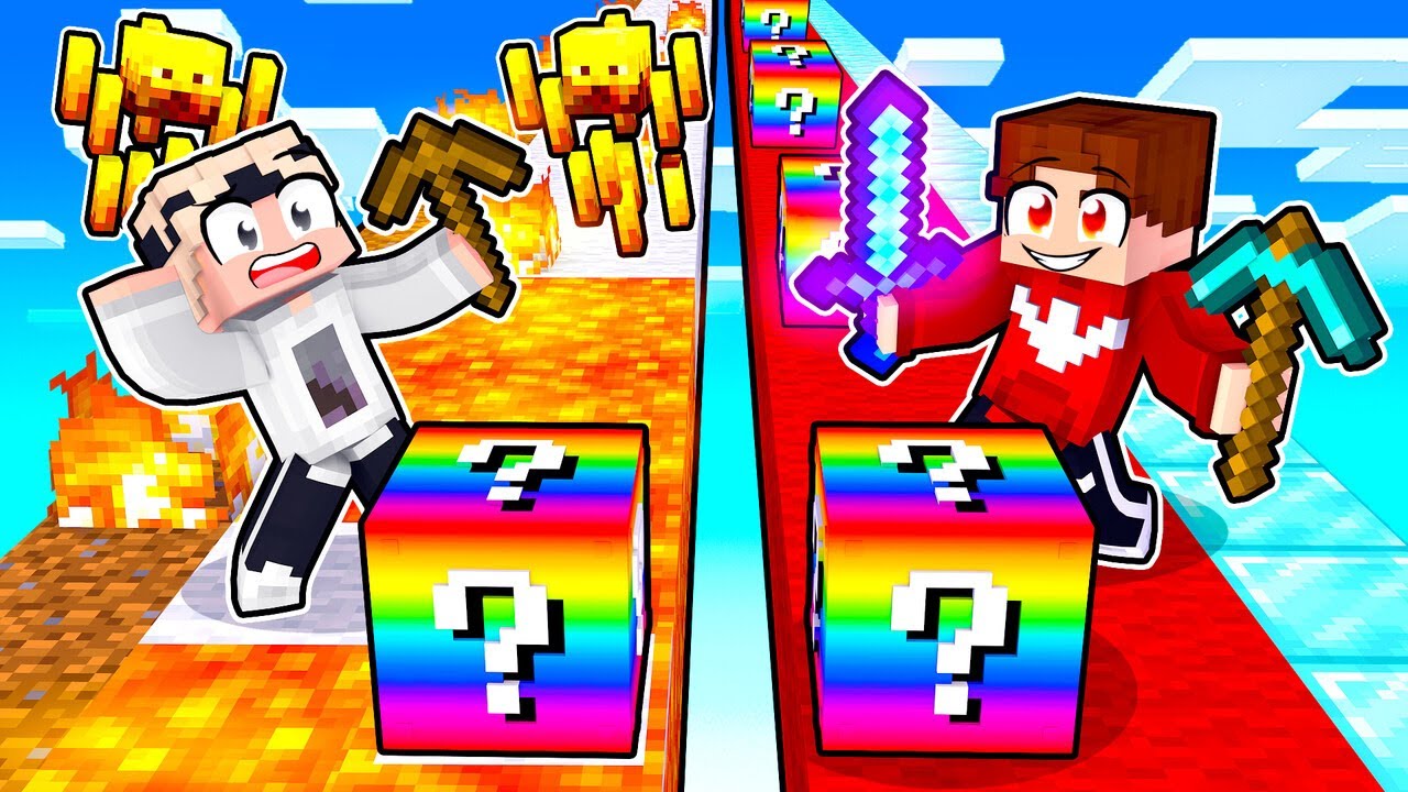 MINECRAFT RAINBOW LUCKY BLOCK CHALLENGE