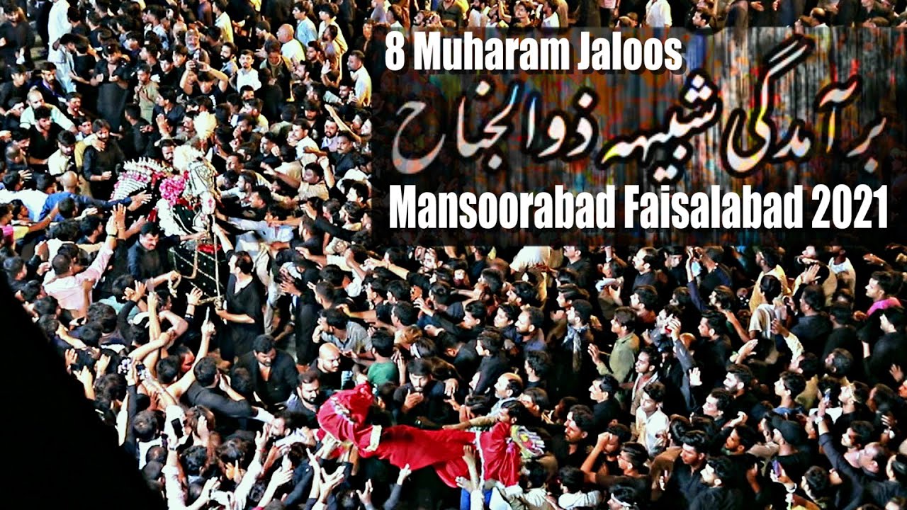 8 Muharam Jaloos Baramdagi Qama Zani - Shabeeh-E-Zuljanah Baramadgi - Mansoorabad Faisalabad - 2021