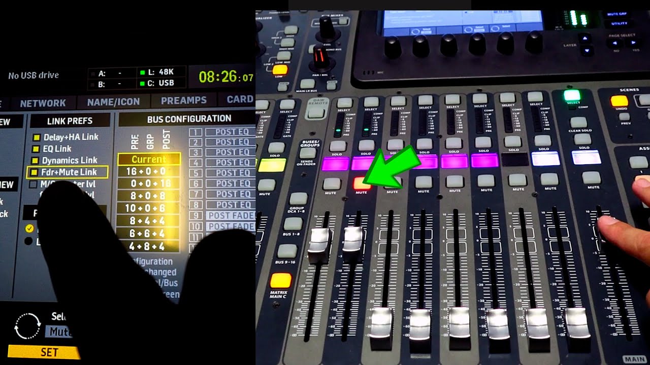 CONSOLA BEHRINGER X32 - ECUALIZACIÓN Y MUTE INDEPENDIENTES EN MAIN LEFT Y RIGHT - LINK PREFERENCES
