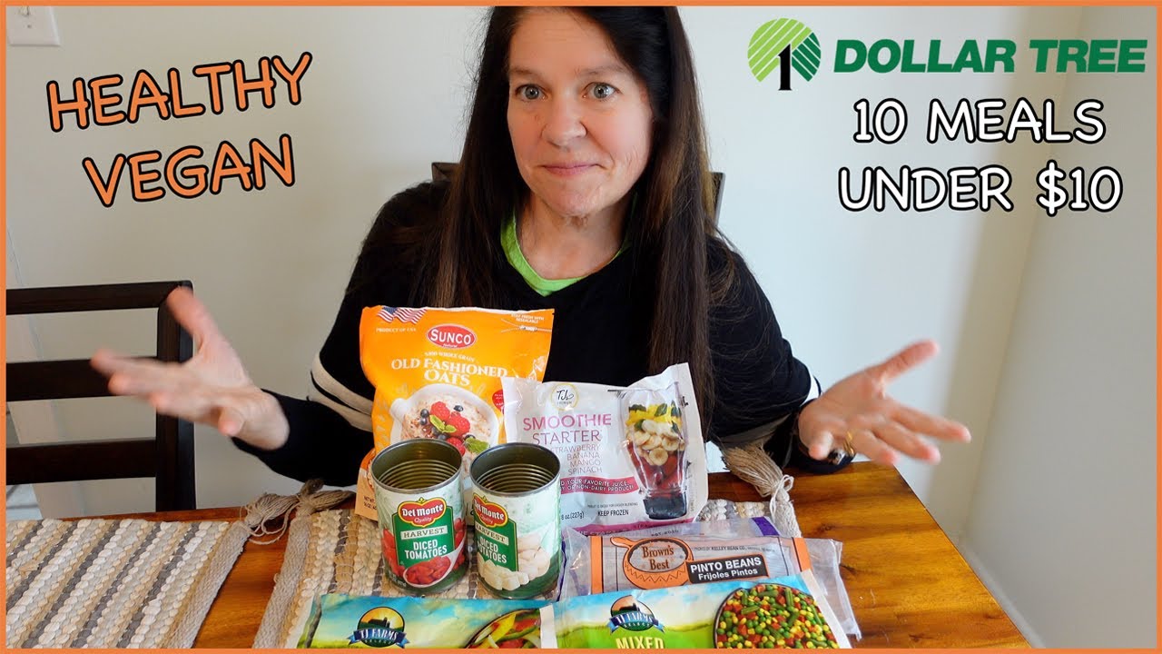 MEAL PREP WITH DOLLAR TREE INGREDIENTS ONLY | 10 MEALS FOR UNDER $10! | BUDGET HEALTHY VEGAN RECIPES