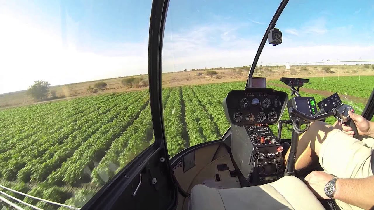 Crop dusting in South Africa.