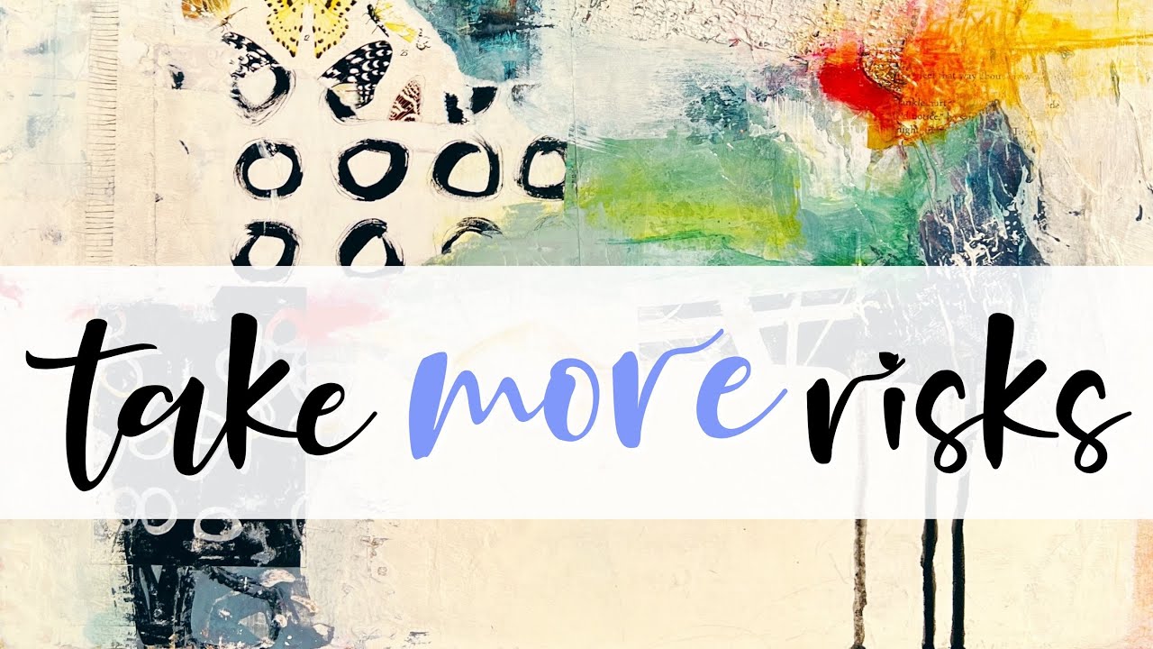 Take MORE risks to make better art #getunstuck #bebrave #abstractpainting #arttutorial