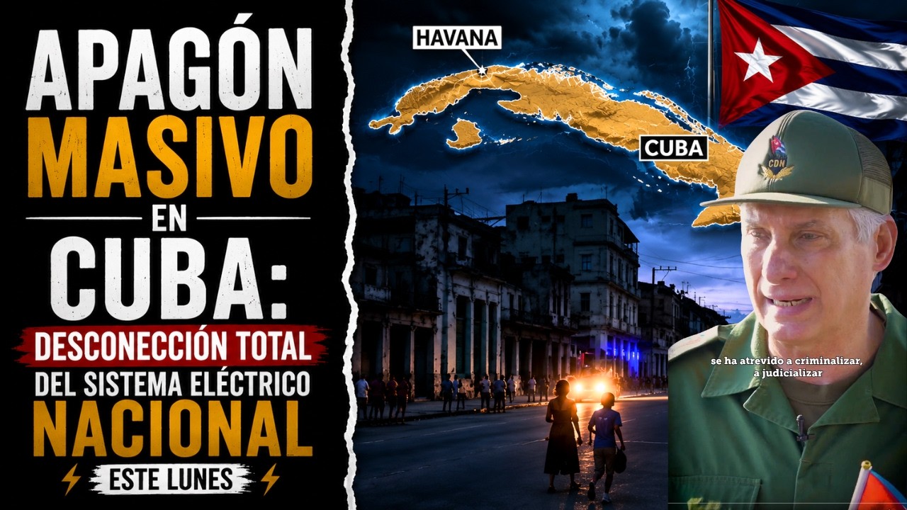 APAG&Oacute;N MASIVO EN CUBA: reportan desconexi&oacute;n total del Sistema El&eacute;ctrico Nacional este lunes