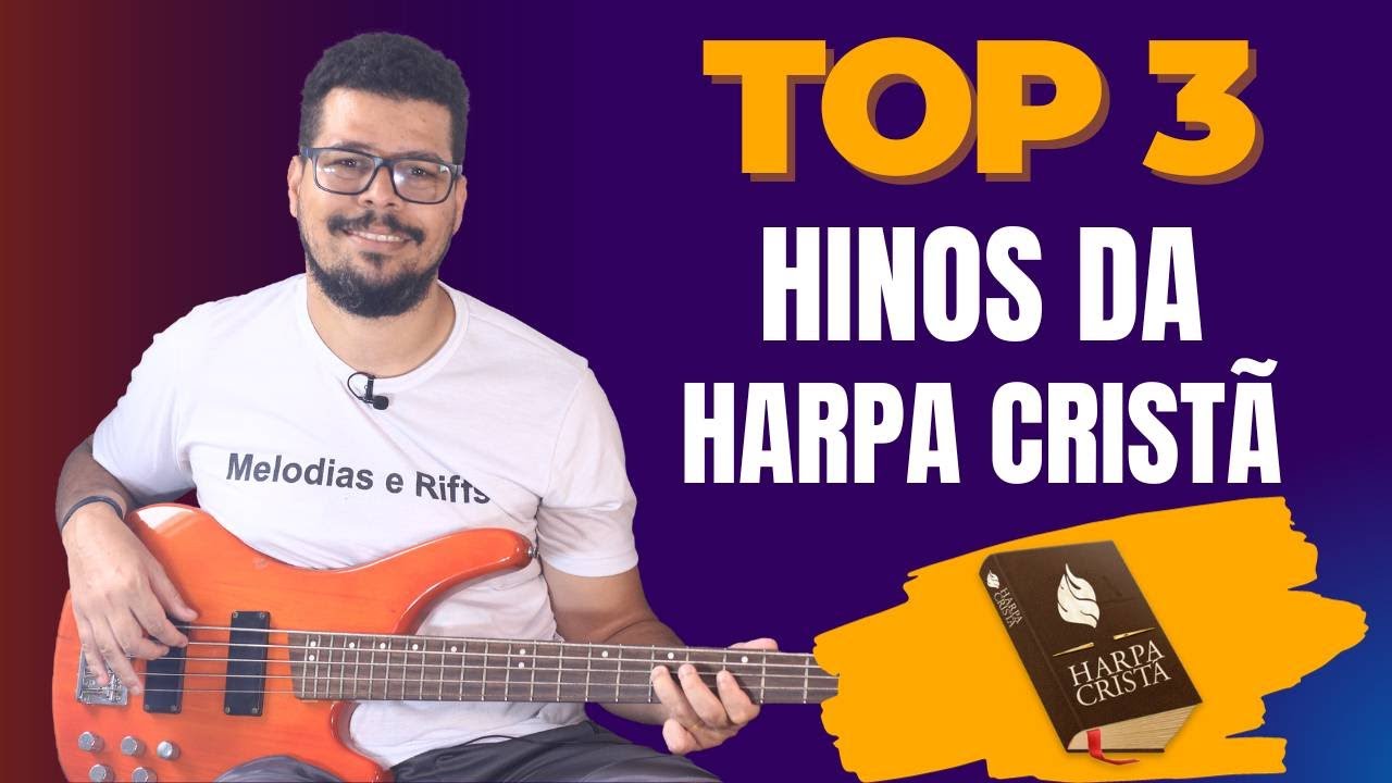 Como tocar três hinos da Harpa Cristã com apenas 3 ACORDES contrabaixo - AULA SIMPLIFICADA