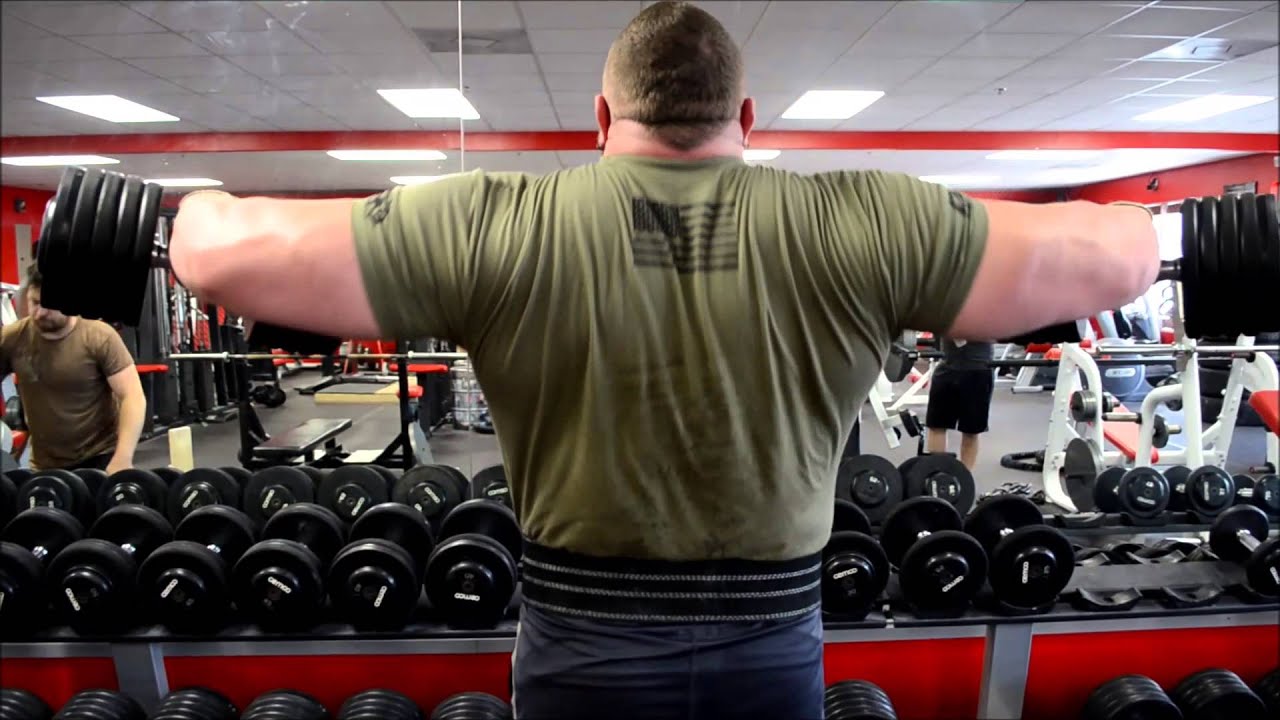 Got Delts? 100lb Dumbbell Side Laterals!
