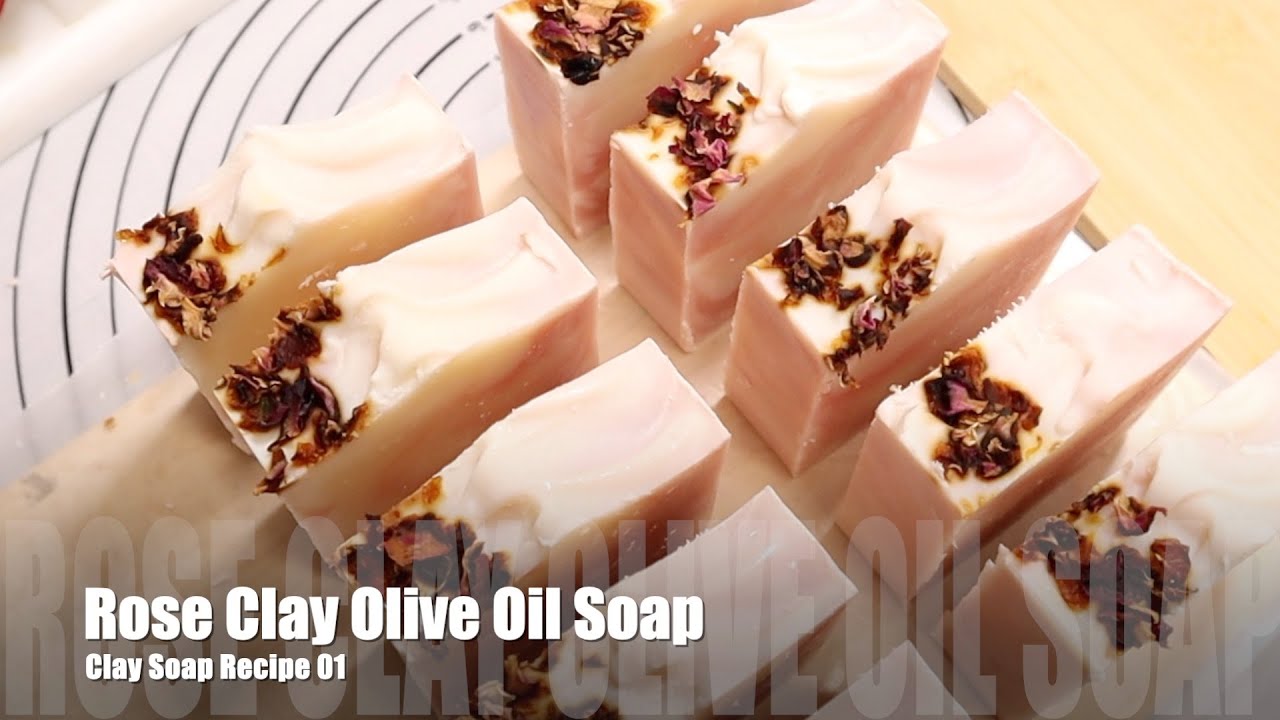 Clay Soap 01 - Rose Clay Olive Oil Soap (Demo for Cold Process Clay Soap Recipe E-Book)