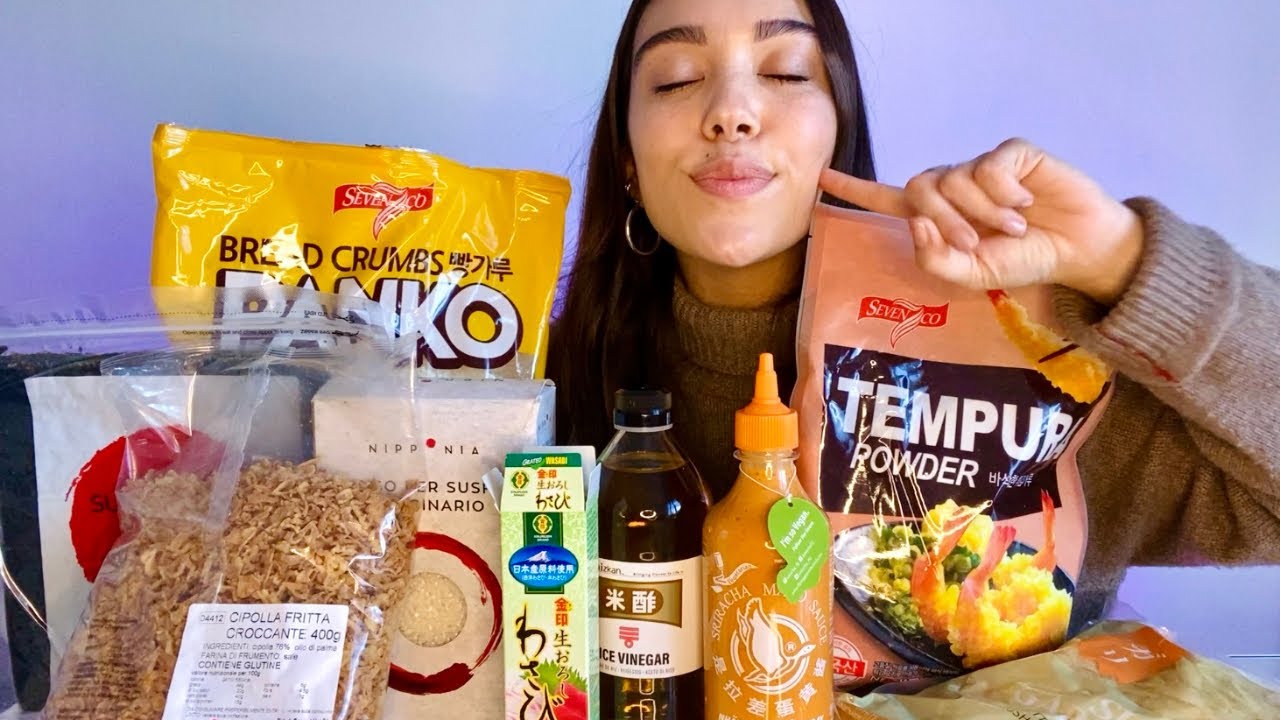 ASMR ITA | Unboxing di prodotti giapponesi per sushi 🍣 | Svuota la spesa