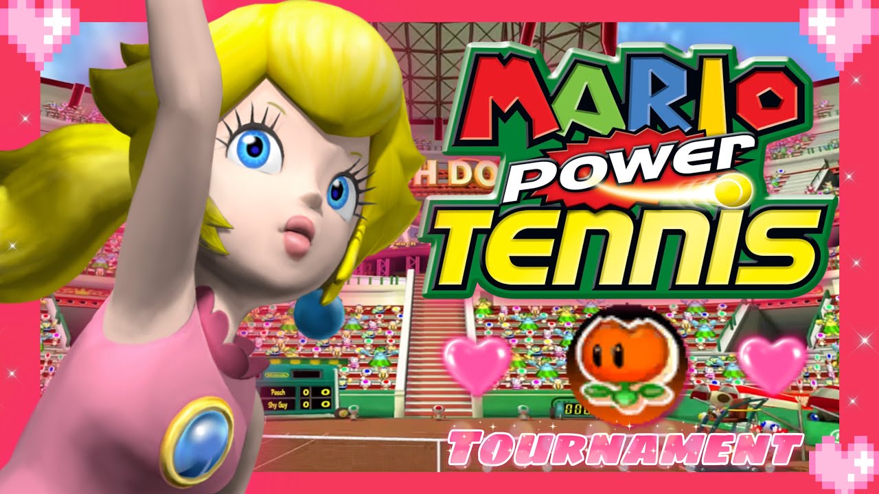 💗 Mario Power Tennis - Tournament (Flower Cup) Peach Gameplay 💗
