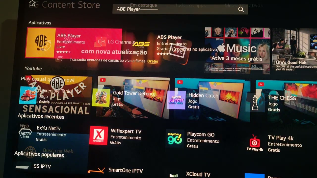 instala&ccedil;&atilde;o aplicativo Abe Player   ( clientes)