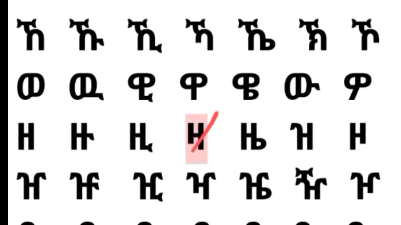 አማርኛ ፊደላትን ማጥናት