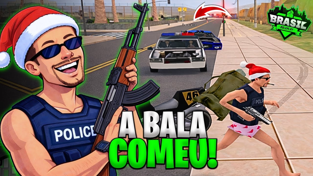 CHAMEI A ATENÇÃO DOS POLÍCIAIS E METI BALA SEM DÓ 🤣 BRASIL ROLEPLAY - SAMP ANDROID/PC - Ovitinz