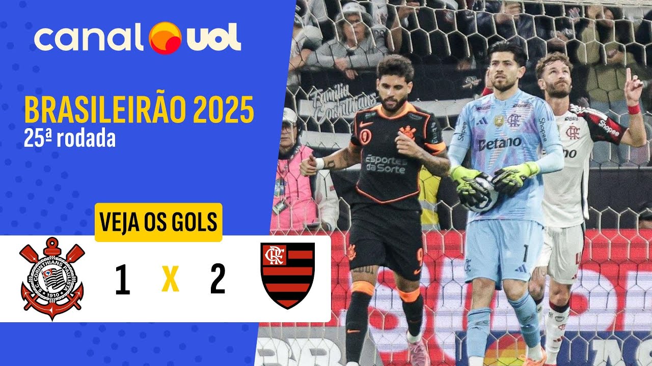 CORINTHIANS 1 x 2 FLAMENGO: VEJA OS GOLS E MELHORES MOMENTOS DA PARTIDA PELO BRASILEIRÃO