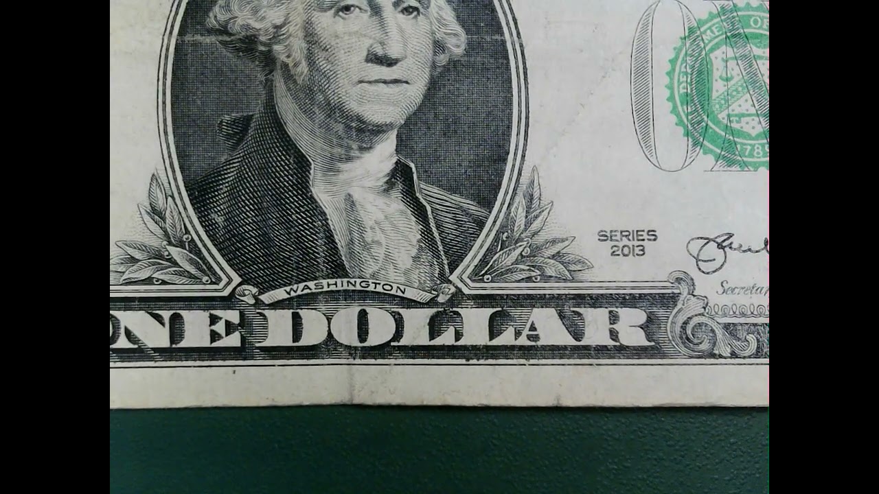 2013 $1 Bill Radar Serial Number