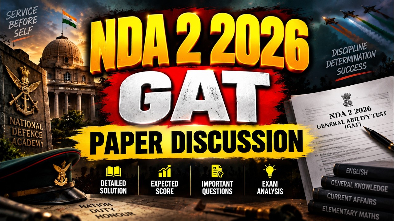 NDA 2 2026 GAT Answer Key | Full Paper Discussion & Solution | Expected Cut Off