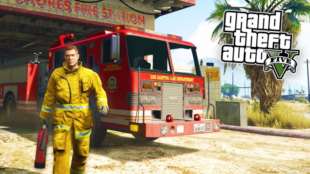 GTA 5 Игра за Пожарного #3 - ГОРЯЧАЯ ПУСТЫНЯ!! (ГТА 5 МОДЫ)