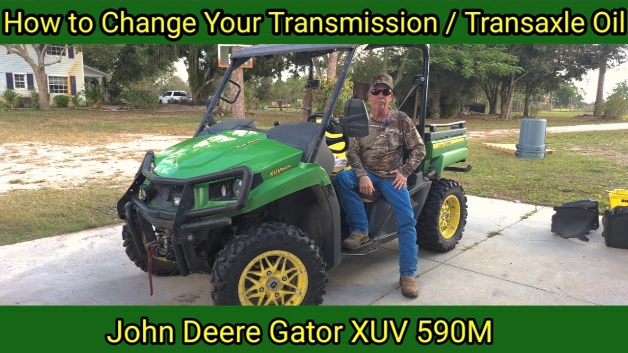 Как заменить масло в коробке передач. John Deere Gator XUV 590M. Легко сделать самому.