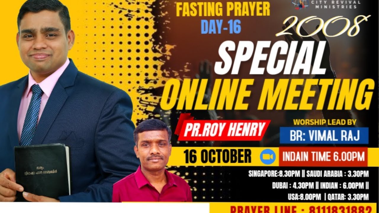 ZOOM LIVE | PR.ROY HENRY | WORSHIP BY: BR.VIMAL RAJ