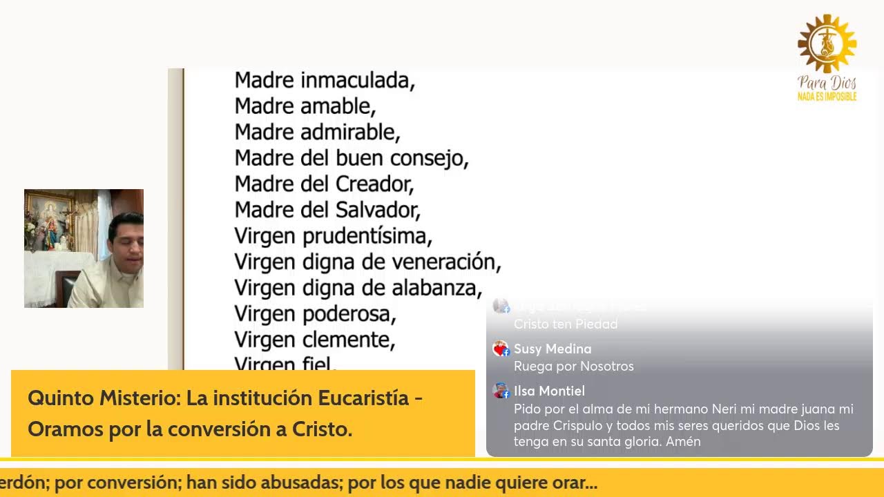 Rosario de la Aurora… JUEVES