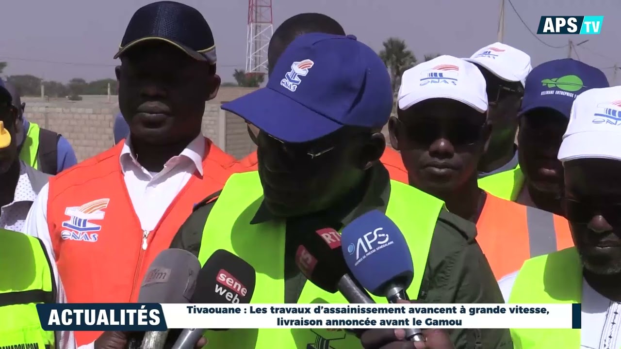 🔵 Tivaouane : les travaux d'assainissement progressent à un rythme soutenu