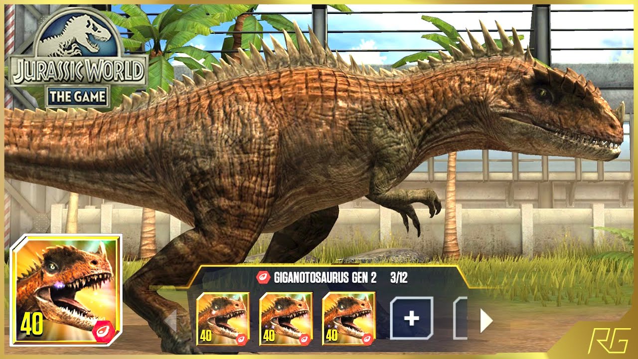 GIGANOTOSAURUS GEN 2 X3 MAX LEVEL 40 VS DEATH DODO, Feeding All Evolution | Jurassic World The Game