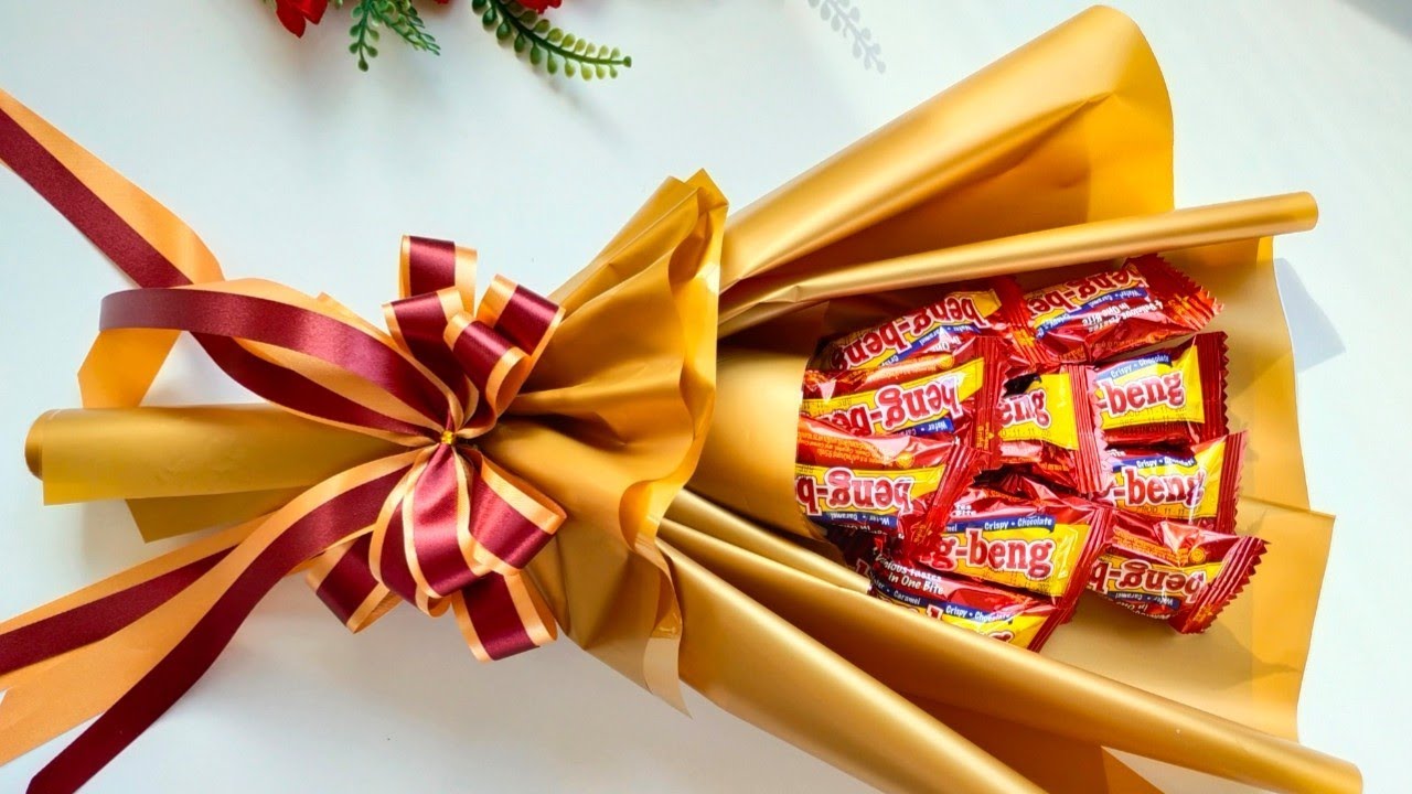 ทำช่อขนม ช่อช็อคโกแลต แบบง่ายๆกัน! #snackbouquet ของขวัญปีใหม่ วาเลนไทน์ |DIY my Crafts.