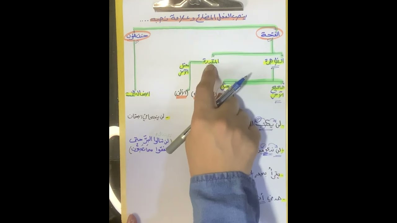 الفعل المضارع _ رفعه ونصبه وجزمه للصف الرابع الاعدادي العلمي والادبي