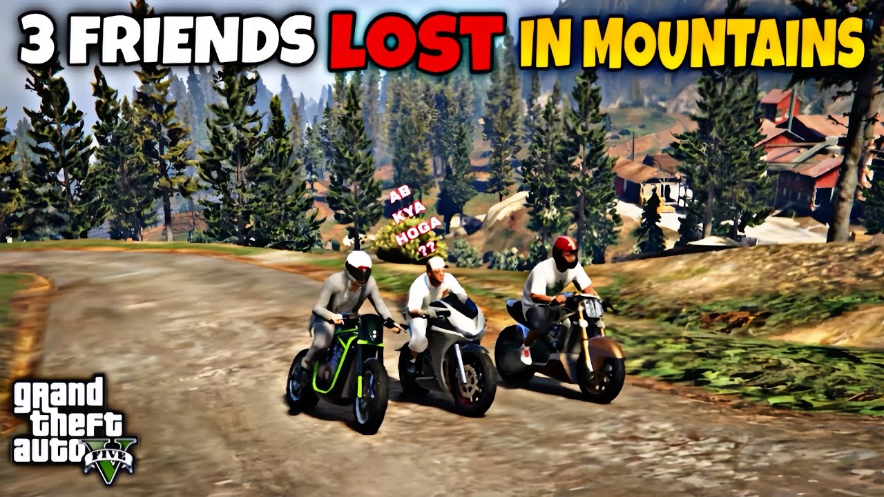 3 Friends Lost in Mountains For 24Hours | Gta5 Realistic Survival |#2011 