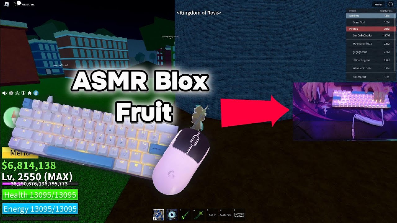 [ Blox Fruit ] ASMR Roblox Blox Fruit 8 minutes montage bounty hunt...