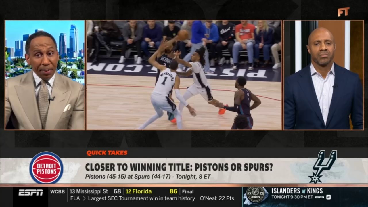 FIRST TAKE | Stephen A. BOLD predicts Spurs vs Pistons: Victor Wembanyama is an UNBEATABLE monster