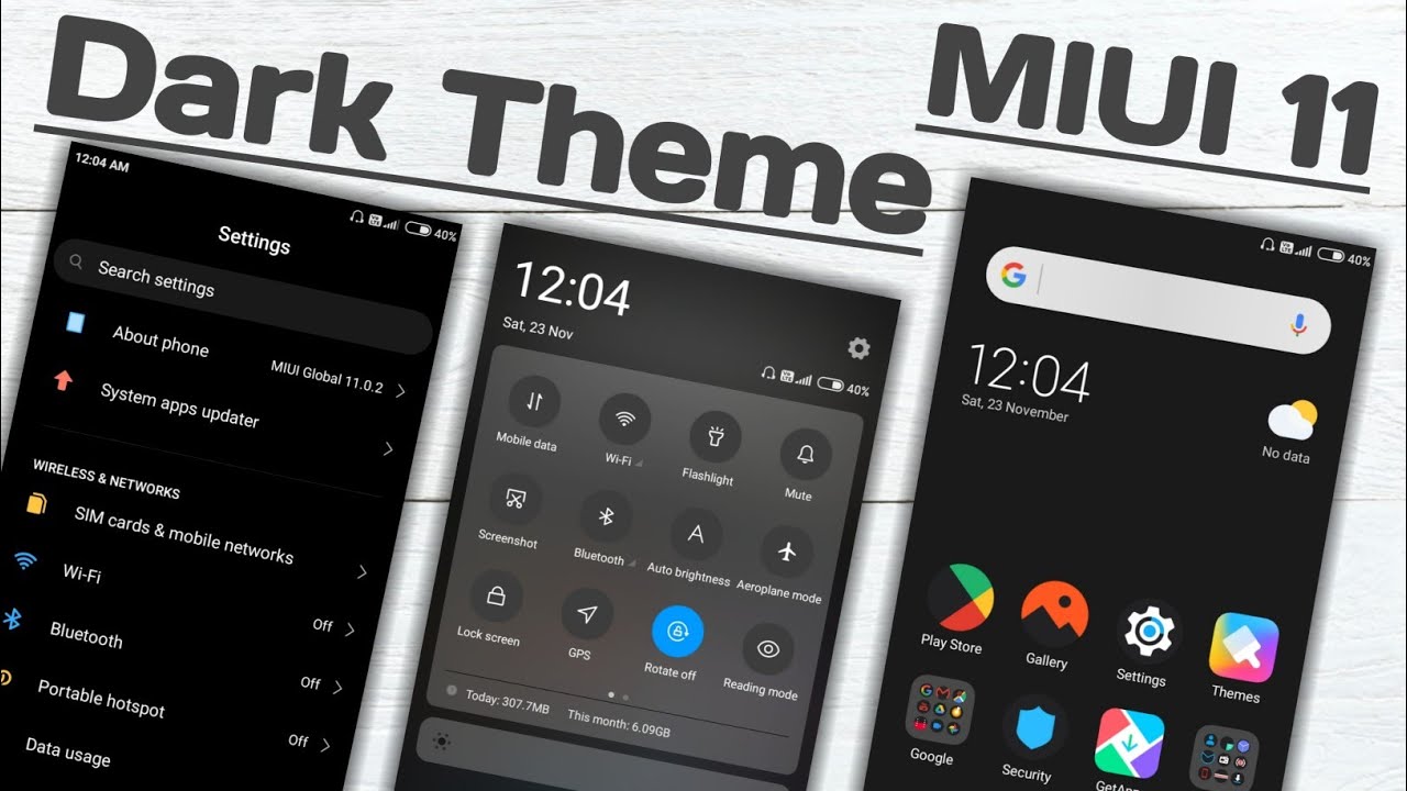 Miui 11 Dark Mode Any Redmi Phone || Miui 11 Dark Mode Theme || Dark Mode Miui 11 Theme No 3rd Party