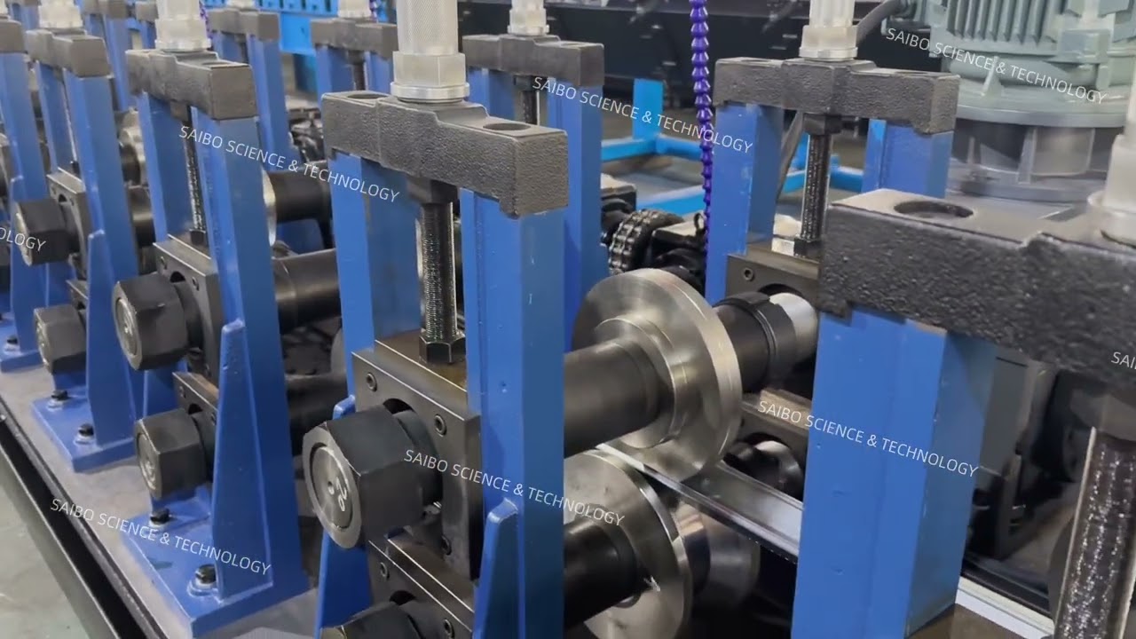 YX41*41 Struct solar roll forming machine within line punching #rollformingmachine#storts