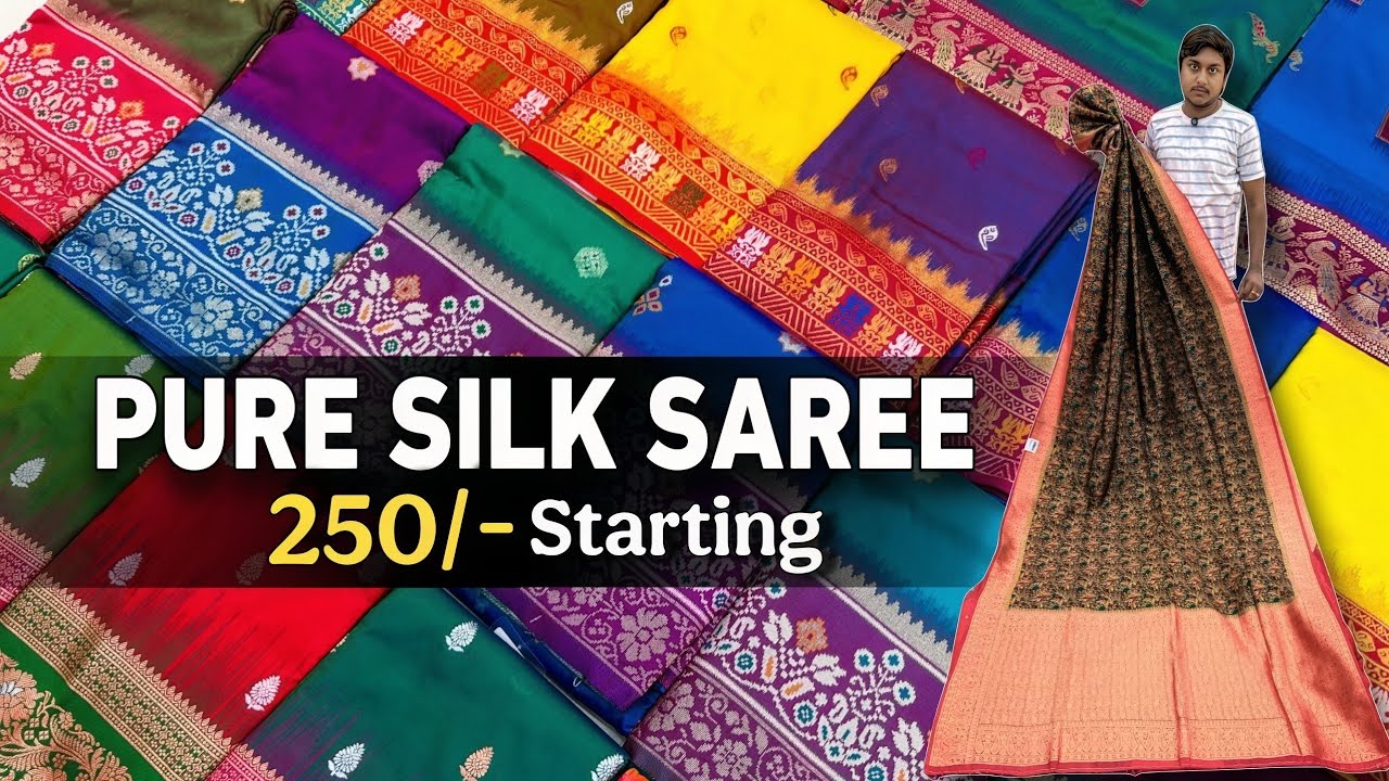 Pure Silk/ Satin Silk/ Mashroo Silk/ Chenderi Silk / Ikkal Silk / Mal Cotton / Crush Tissue Saree🔥🔥